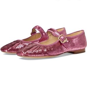 Sam Edelman Women's Michaela Mary Jane Flat Elderberry Sequin